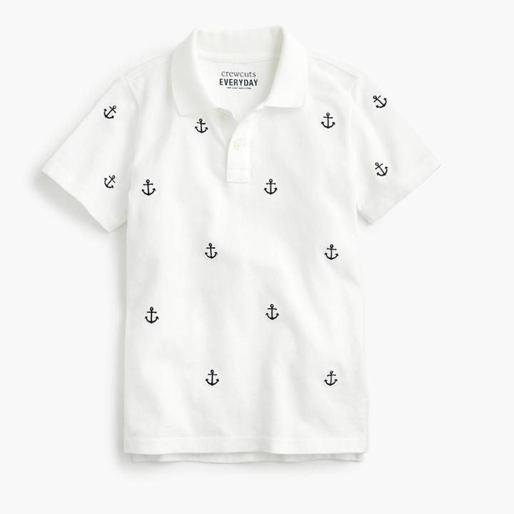 J.Crew Boys' critter polo shirt in anchors