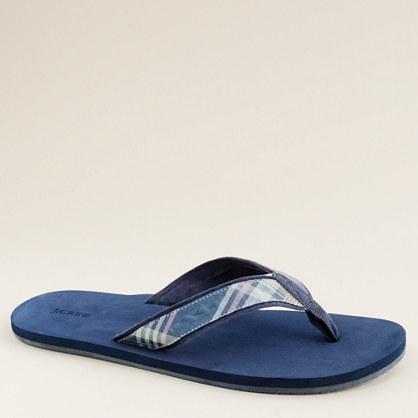 J.Crew Madras flip-flops