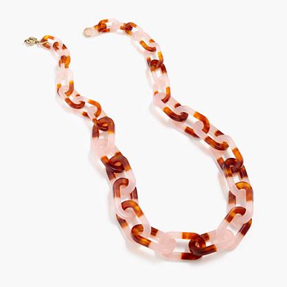 J.Crew Colorblock oval link necklace