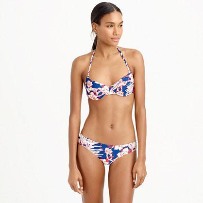 J.Crew DD-cup underwire halter bikini top in retro floral