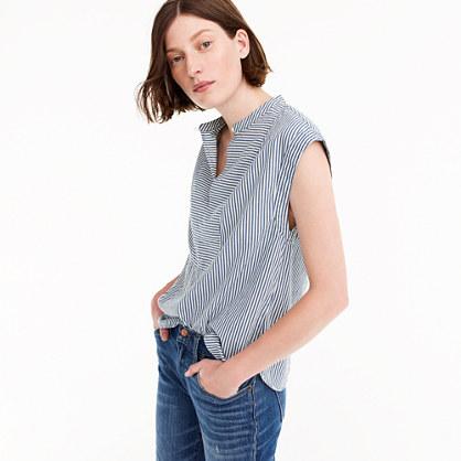 J.Crew Cap-sleeve top in stripe