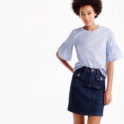 J.Crew Petite button-back bell-sleeve top