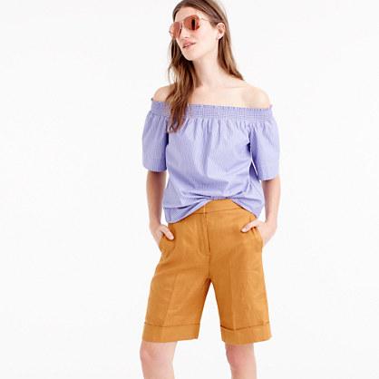 J.Crew Cuffed bermuda short in linen