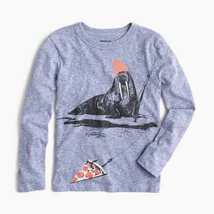 J.Crew Boys' long-sleeve walrus fishing T-shirt
