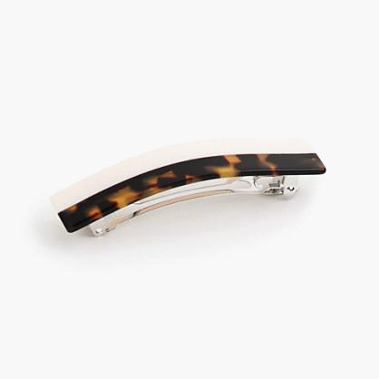 J.Crew Colorblock barrette in Italian tortoise and acetate