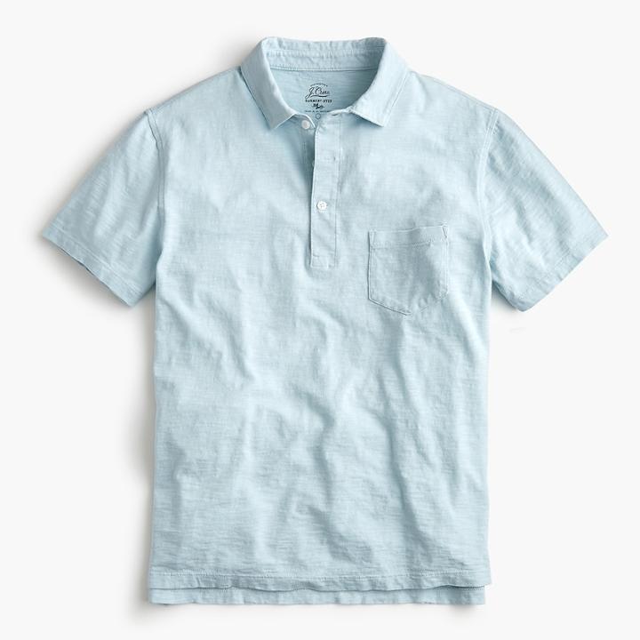 J.Crew Garment-dyed slub cotton polo