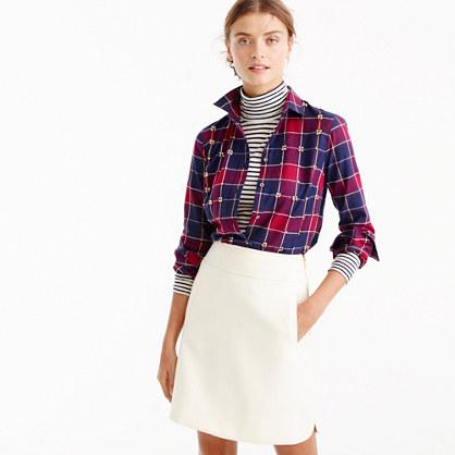 J.Crew Collection Thomas Mason® for J.Crew embellished shirt in tartan