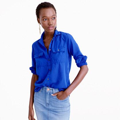 J.Crew Boy shirt in garment-dyed cotton-linen