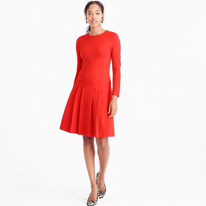 J.Crew Tall pleated ponte dress