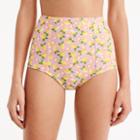 J.Crew High-waist bikini bottom in lemon print
