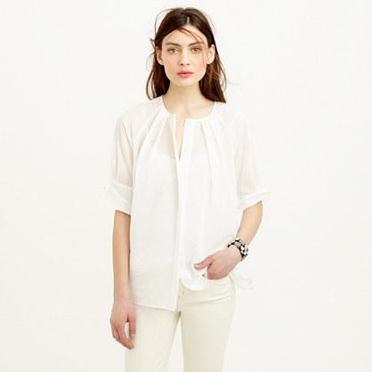 J.Crew Collection Thomas Mason&reg; for J.Crew cotton voile peasant top