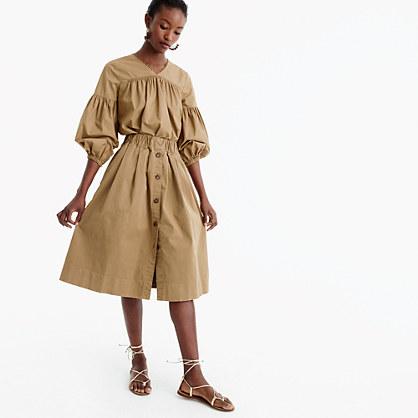 J.Crew Button-front chino skirt