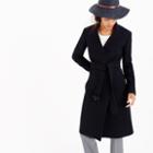 J.Crew Collection collarless V-neck wrap coat