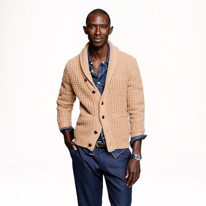 J.Crew Cashmere waffle cardigan