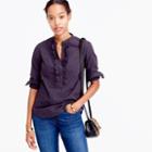 J.Crew Ruffle popover in mini windowpane