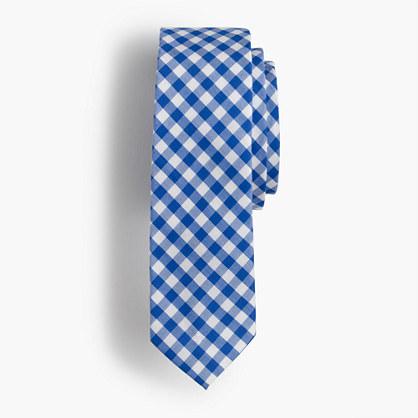 J.Crew Boys' tie in baltic blue gingham