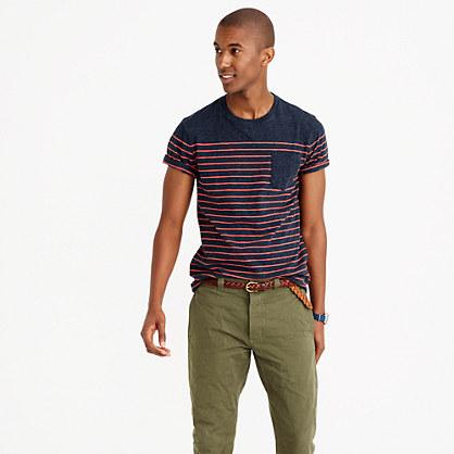 J.Crew Pocket T-shirt in nautical engineered stripe