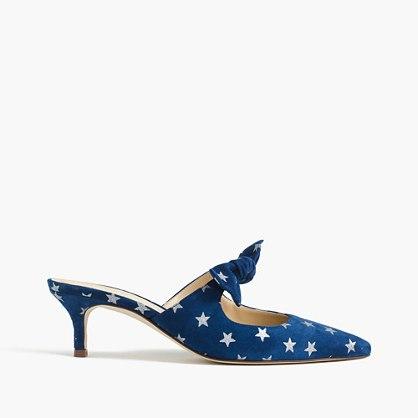 J.Crew Sophia mules in starry suede