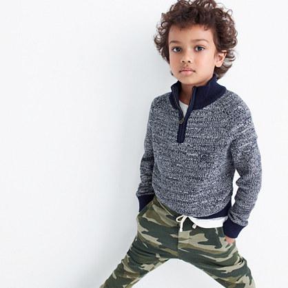 J.Crew Boys' marled cotton half-zip pullover
