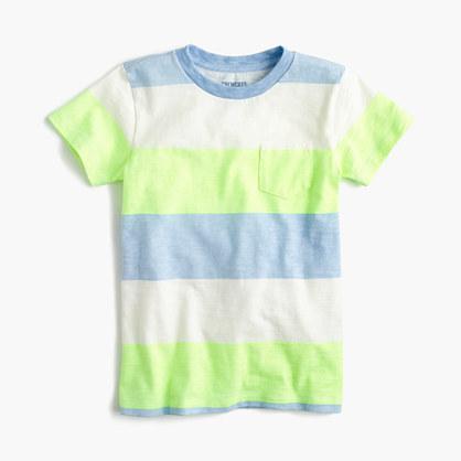 J.Crew Boys' pocket T-shirt in faded stripe