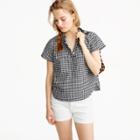 J.Crew Fitted gingham popover