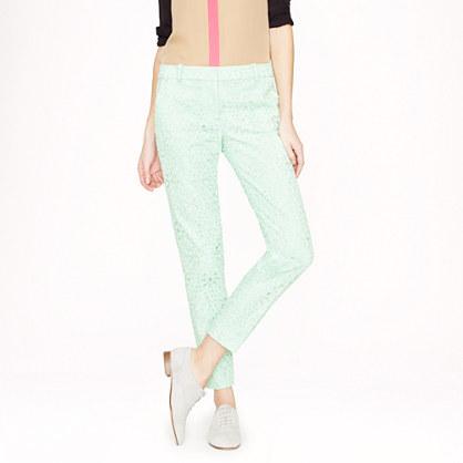 J.Crew Tall café capri in pinwheel eyelet
