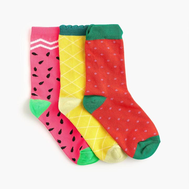 J.Crew Girls' trouser socks three-pack