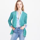 J.Crew Collection gingham cardigan sweater in gauzy cotton