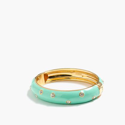 J.Crew Round enamel and crystal bracelet