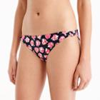 J.Crew Side-knot bikini bottom in watercolor rose print