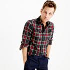 J.Crew Midweight flannel shirt in black-and-red tartan