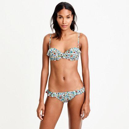 J.Crew Ruffle underwire bikini top in Liberty&reg; Edenham floral