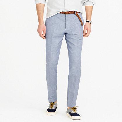 J.Crew Ludlow suit pant in houndstooth Italian linen-wool
