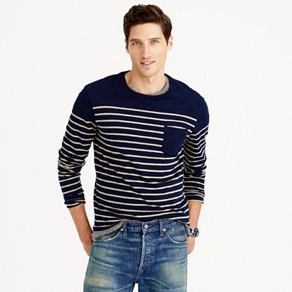 J.Crew Nautical engineered-stripe long-sleeve T-shirt in cotton