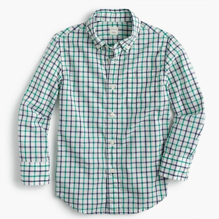 J.Crew Kids' Secret Wash shirt in double plaid