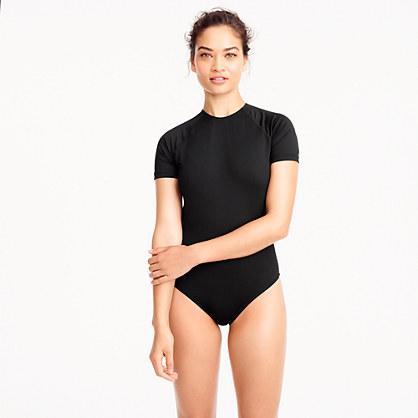 J.Crew Open-back short-sleeve swimsuit