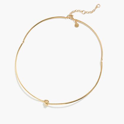 J.Crew Demi-fine 14k gold-plated knot collar necklace