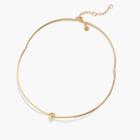 J.Crew Demi-fine 14k gold-plated knot collar necklace