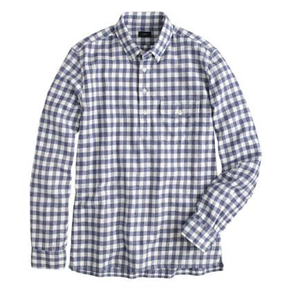 J.Crew Brushed flannel popover shirt in gingham