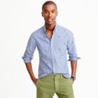 J.Crew Slim lightweight oxford shirt in embroidered sailboats