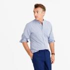 J.Crew Band-collar shirt in diamond dobby chambray