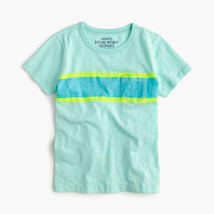 J.Crew Boys' triple-striped pocket T-shirt