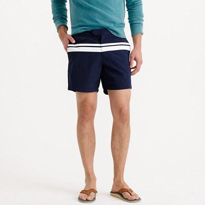 J.Crew 6.5" tab swim short in midnight stripe