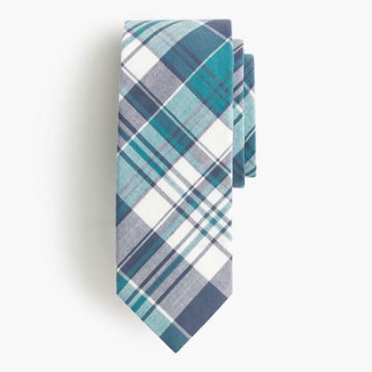 J.Crew Cotton tie in blue plaid