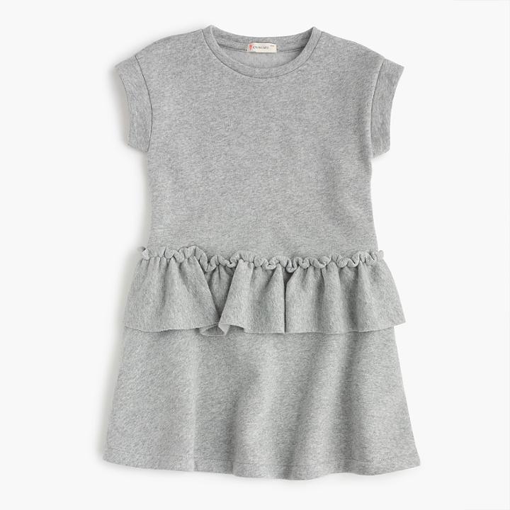 J.Crew Girls' ruffle-trimmed short-sleeve dress