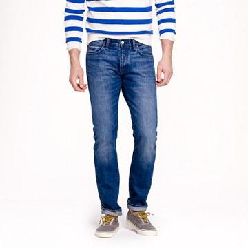 J.Crew 484 selvedge jean in worn indigo wash