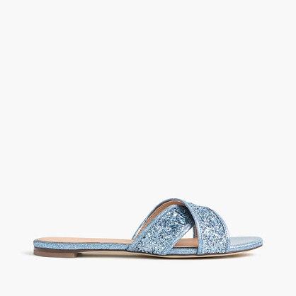 J.Crew Glitter Cora crisscross sandals