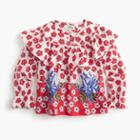J.Crew Girls' ruffle top in red floral