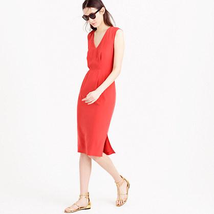 J.Crew Petite sleeveless silk dress