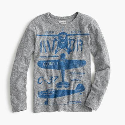 J.Crew Boys' long-sleeve airplane T-shirt in the softest jersey